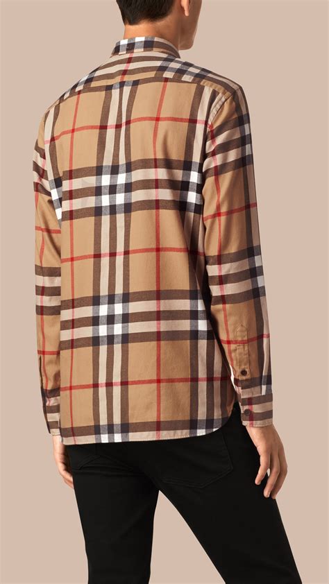 mens burberry flannel|original burberry shirt.